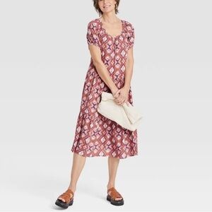 Knox Rose Pink and White Smocked‎ Tiered Sundress